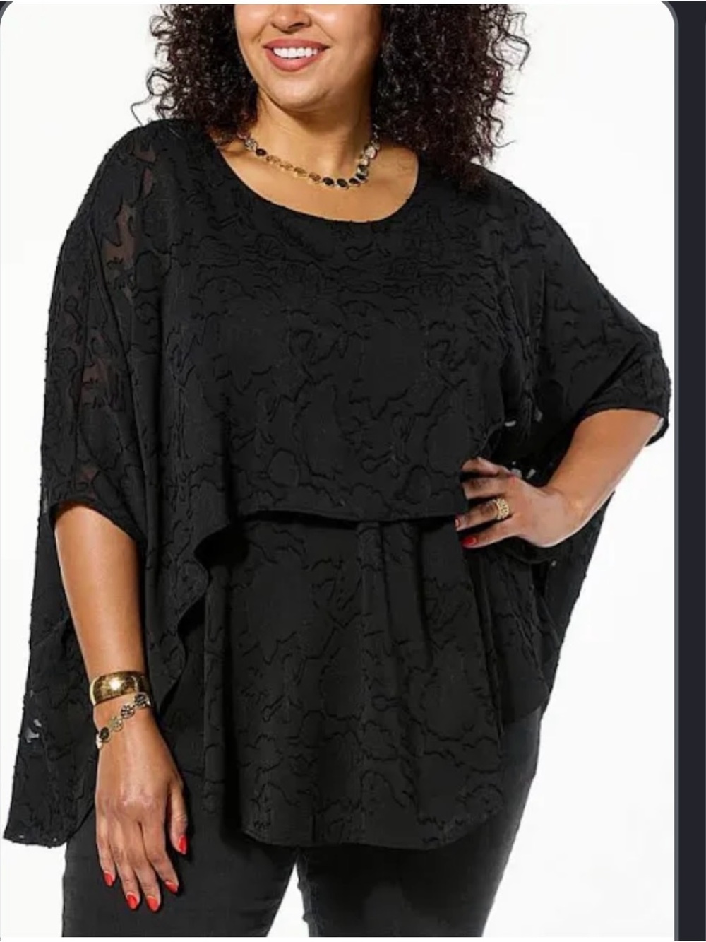 Diane Gilman Layered Lace Top